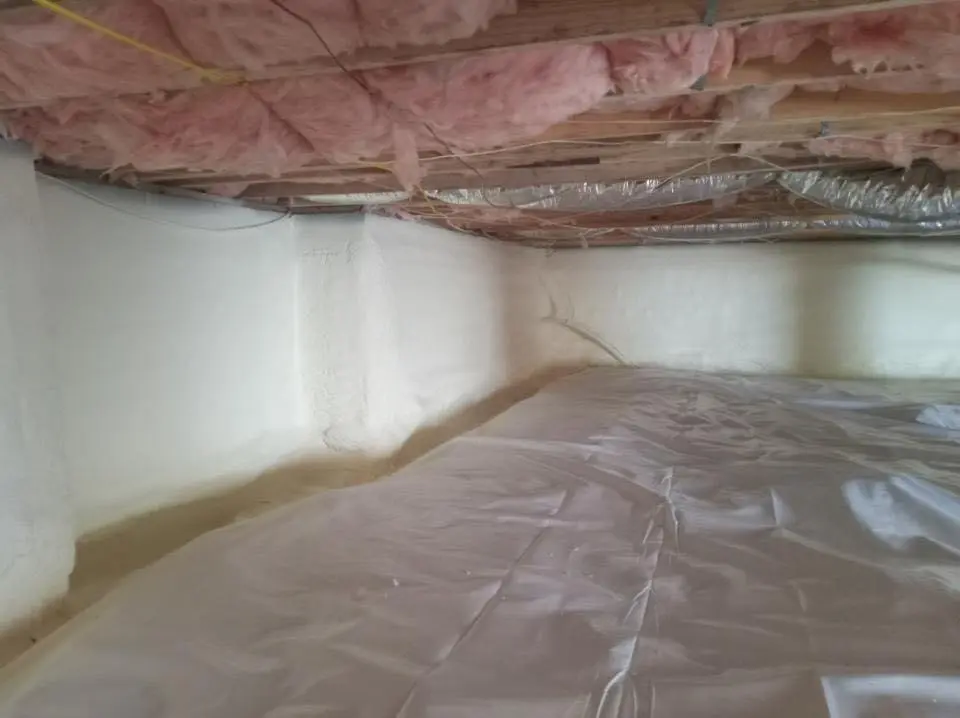 Crawl space encapsulation with closed-cell spray foam for Attic Insulation in Moss Bluff
