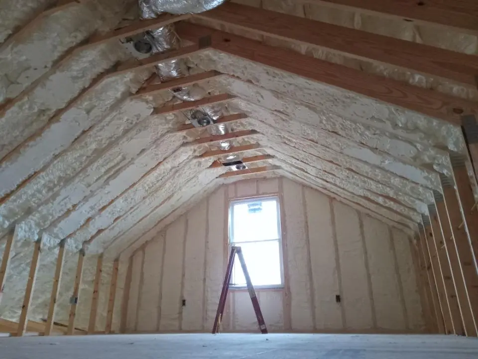Spray foam roofing application for Crawl Space Insulation project in Moss Bluff